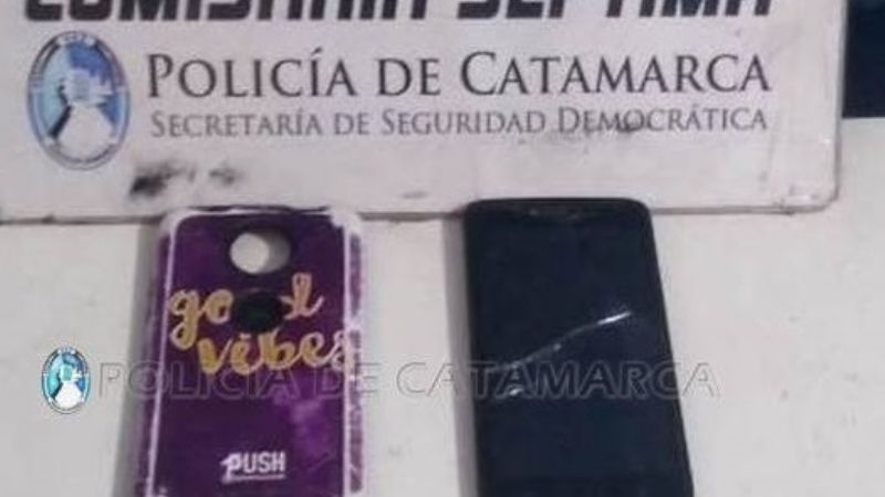 Secuestran un celular y una garrafa