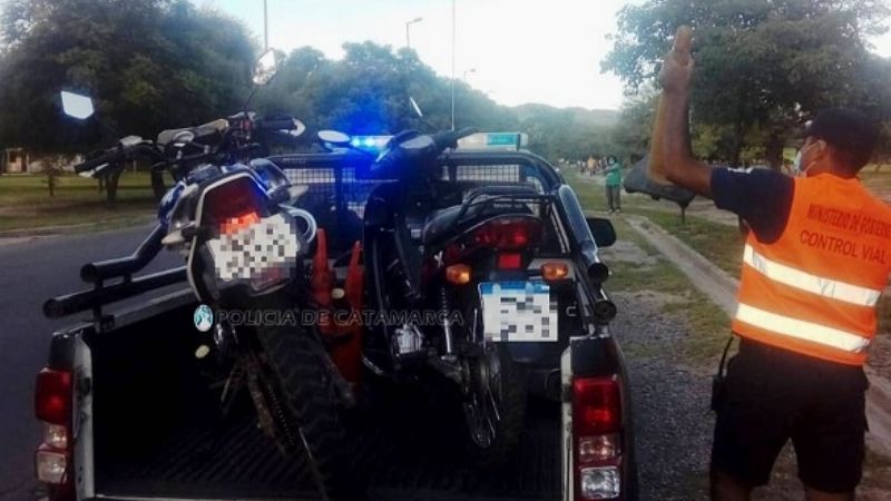 Vehículos secuestrados en controles policiales