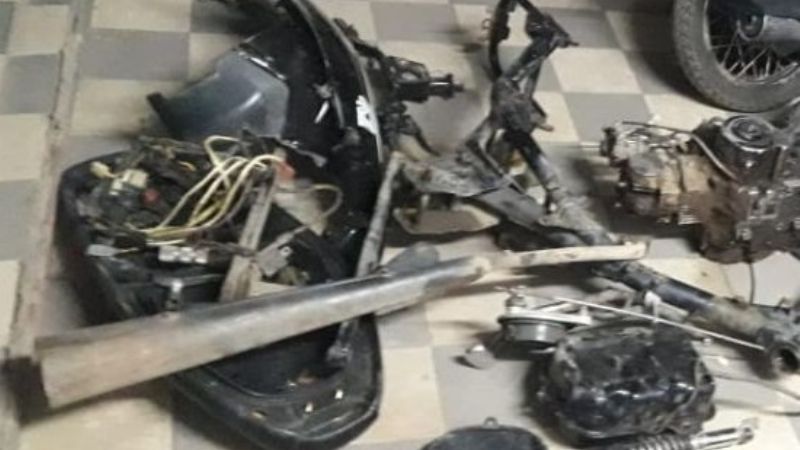 Secuestraron motopartes en un taller mecánico en Valle Viejo