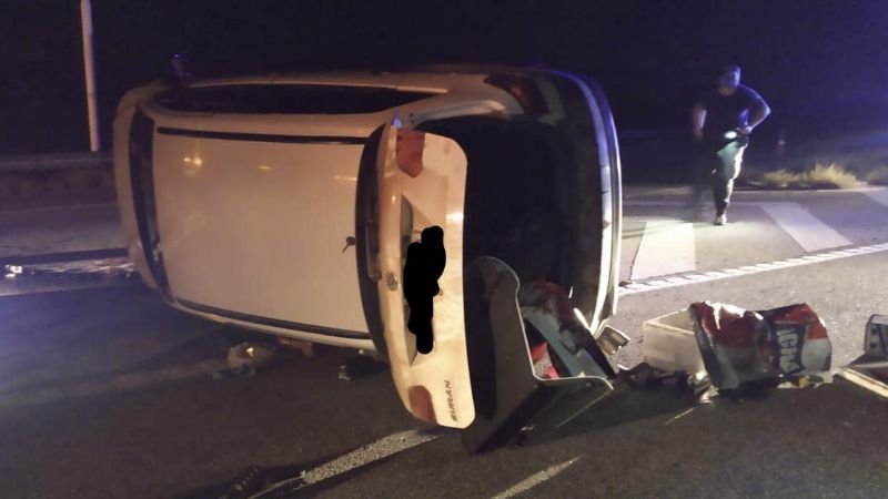 Vuelco en Av. Circunvalación