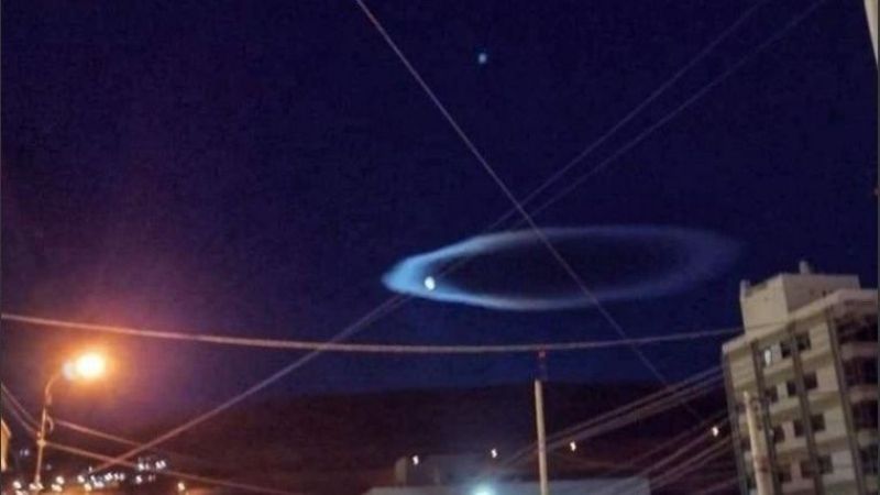 Extraño círculo apareció en el cielo de Comodoro Rivadavia
