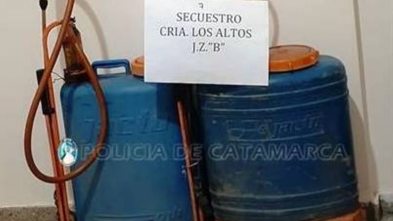 Detienen a un joven por el robo de mochilas de fumigar