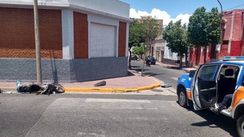 Motociclista lesionada
