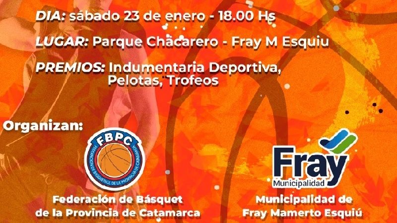 Se viene el 3x3 de básquet en Fray Mamerto Esquiú