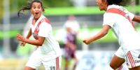 LA URUGUAYA Carolina Birizamberri, grita de su gol de hoy ante la UAI Urquiza. Después convirtió un penal, en la definción.