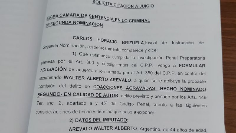 Imputan y elevan a juicio oral a Arévalo