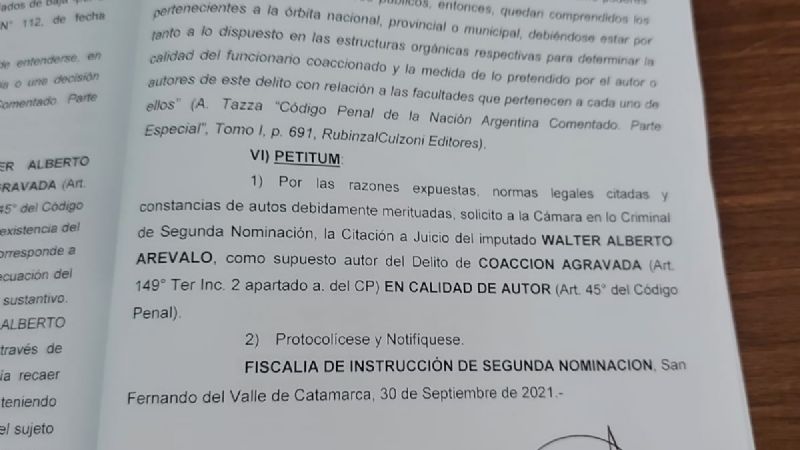 Imputan y elevan a juicio oral a Arévalo