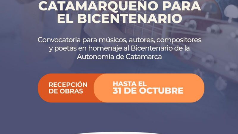 Extienden plazo de obras para el Cancionero Bicentenario
