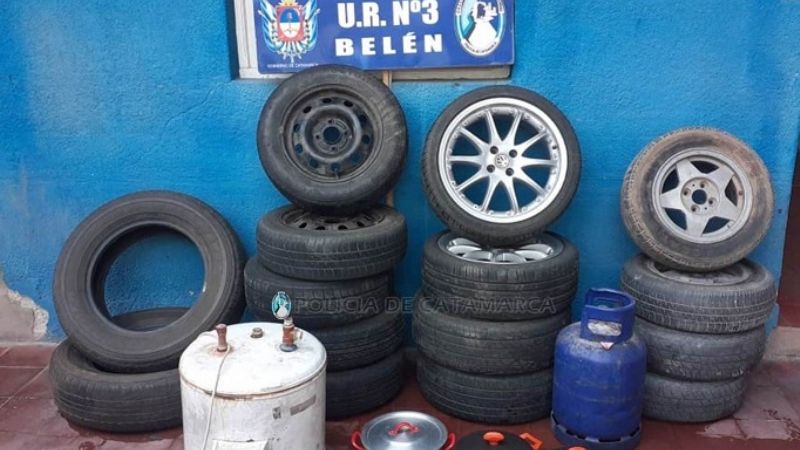 Recuperan 13 ruedas completamente armadas