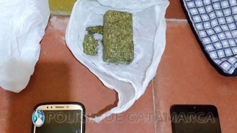 Incautan 100 gramos de marihuana en Belén