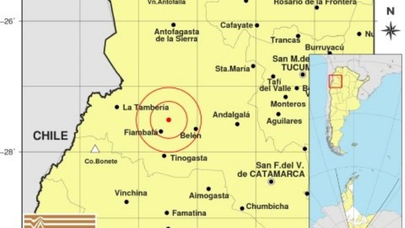 Leve sismo en Fiambalá