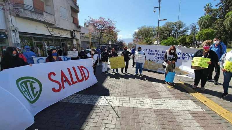 Protesta de trabajadores de la Salud