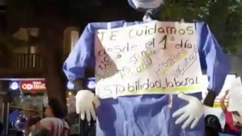 Se manifestaron trabajadores del Malbrán