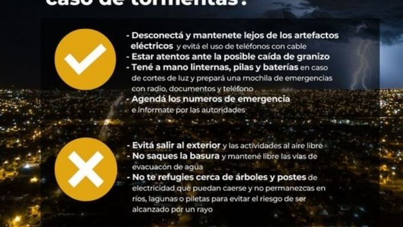 Siguen vigentes las alertas meteorológicas para gran parte de la provincia