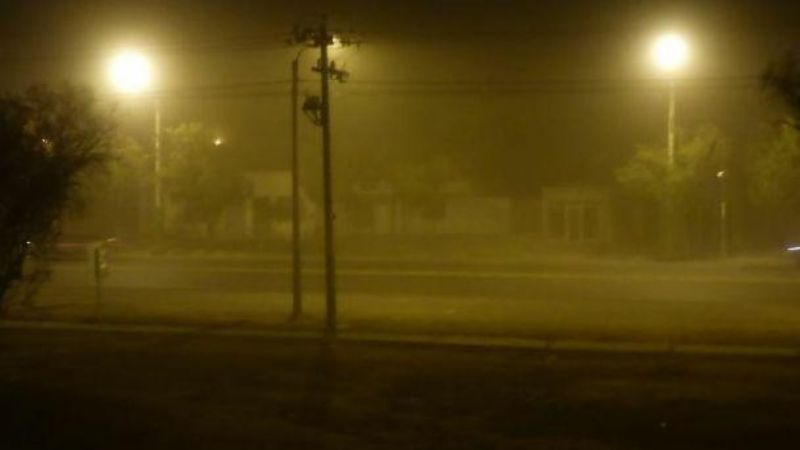 Llegó el viento, lluvia y granizo al Valle Central