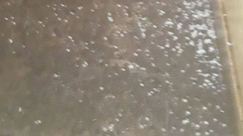 Llegó el viento, lluvia y granizo al Valle Central