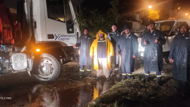 Intenso operativo del municipio por el temporal