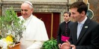 CUANDO MESSI conoció al Papa Francisco en 2013.