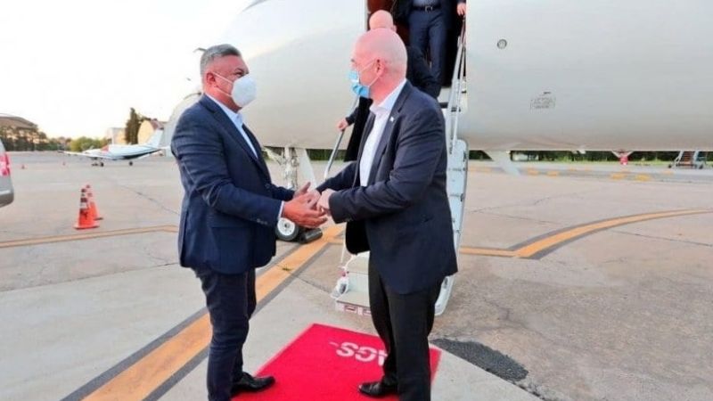 Infantino, presidente de FIFA, visita la Argentina