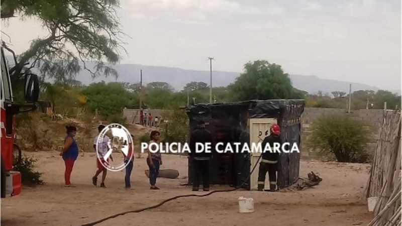 Se incendió una precaria vivienda