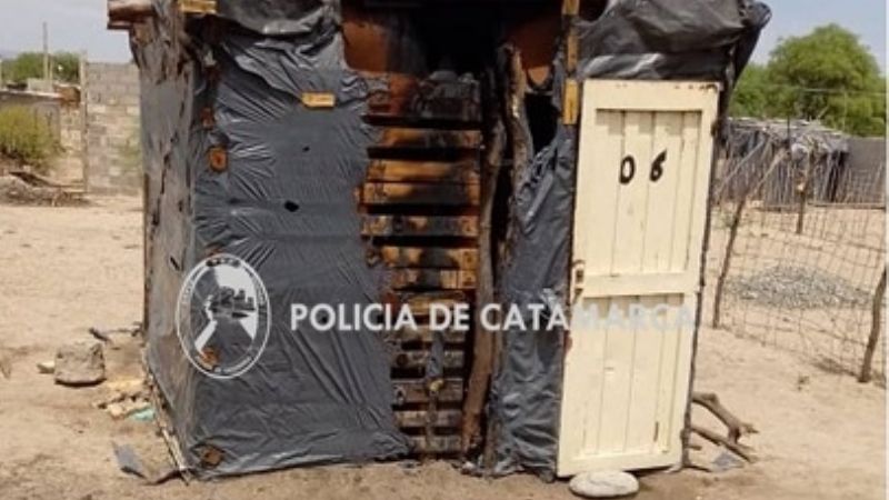 Se incendió una precaria vivienda