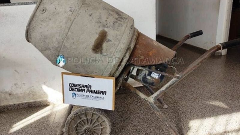 Recuperan una máquina hormigonera