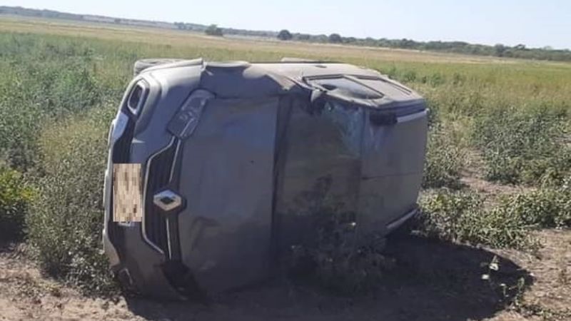 Volcó un auto en Bañado de Ovanta