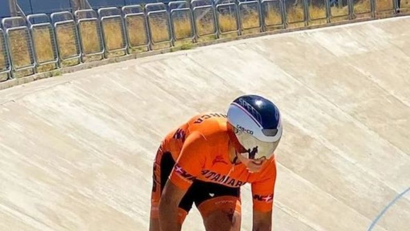 Brenda Gómez y Javier Lencina en el Nacional de pista