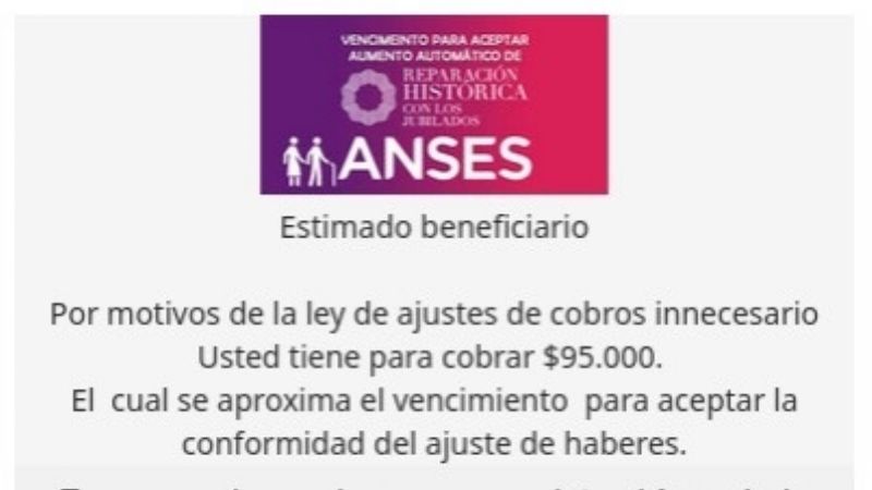Advierten por correos falsos de ANSES