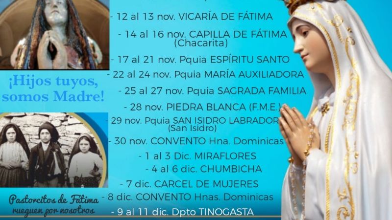 Preparan la visita de la imagen peregrina de la Virgen de Fátima