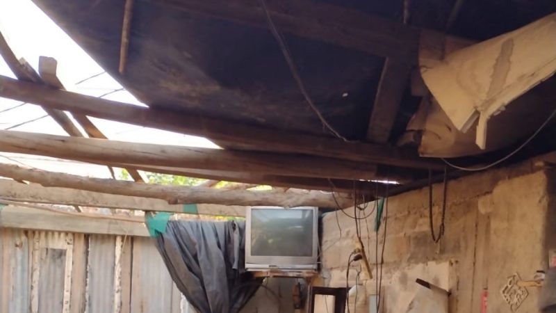 Se voló el techo de una vivienda