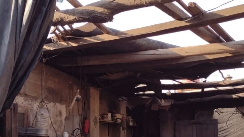 Se voló el techo de una vivienda