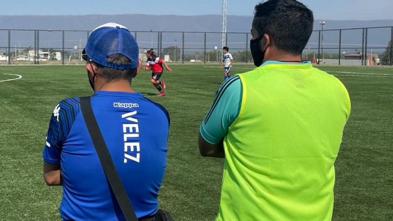 Multitud de niños por la Captación de Vélez AFA, en Vélez Catamarca