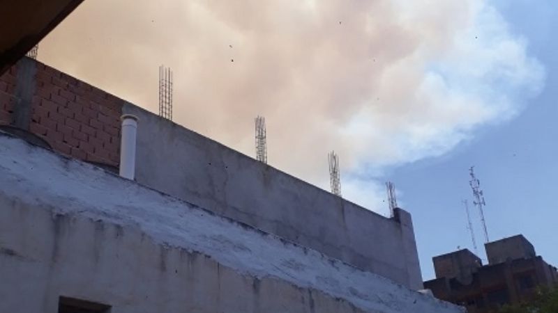 Defensa Civil lleva tranquilidad a la población por humo que cubre la ciudad