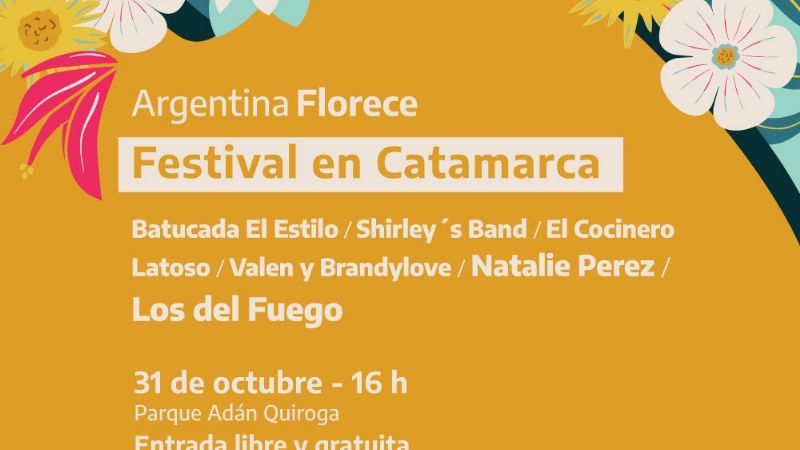 Natalie Pérez, Los del Fuego y más artistas en “Argentina Florece”