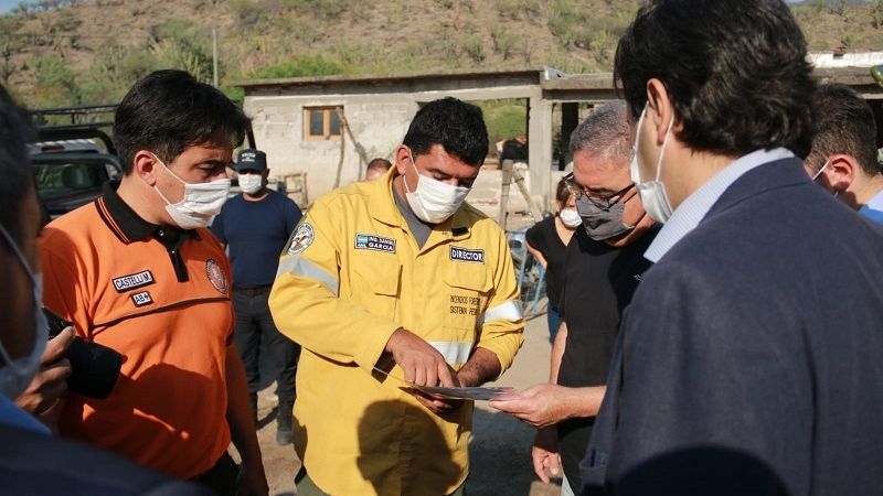Jalil y Aguirre recorrieron el Campamento Base de La Aguada