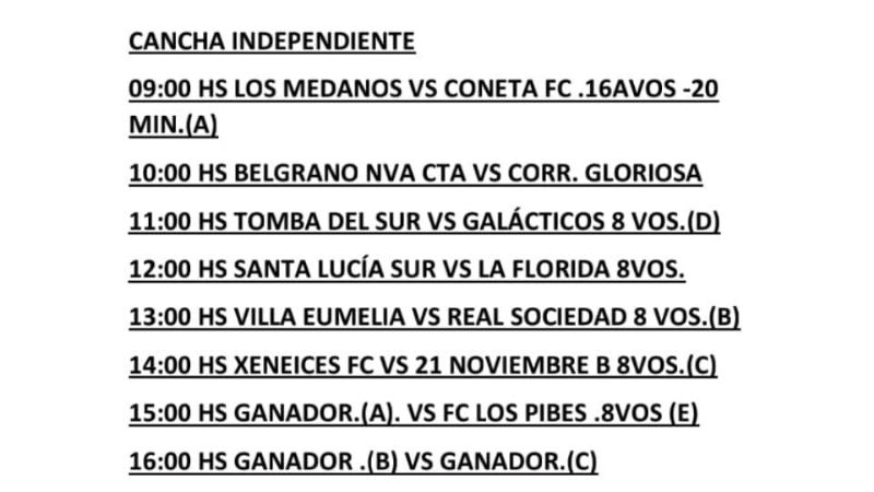 8vos. de final en la Liga de Fútbol Amaeur