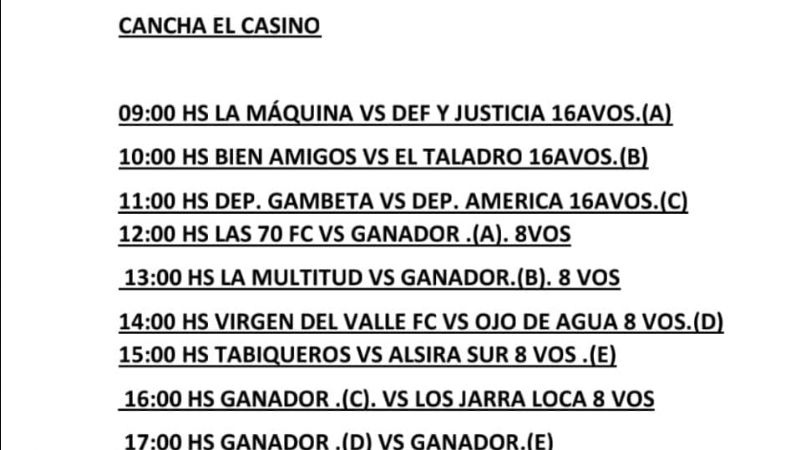 8vos. de final en la Liga de Fútbol Amaeur