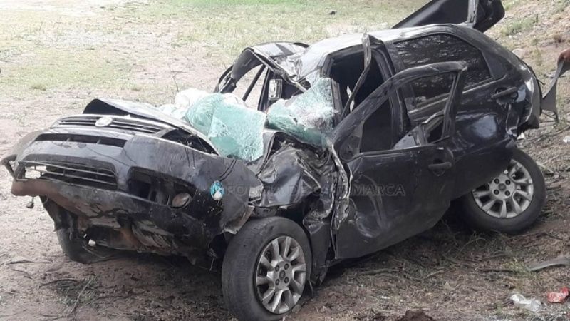 Impresionante vuelco en la Ruta Provincial N°1