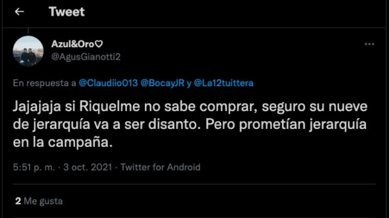 Las redes boquenses le “cayeron” a Riquelme