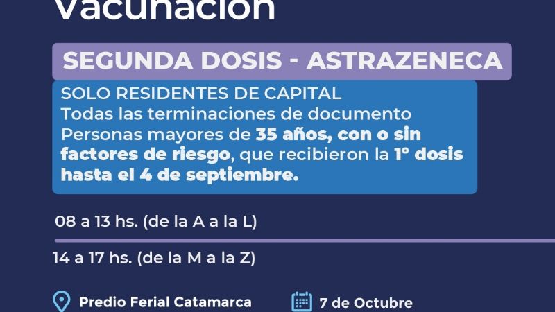 Cronograma de vacunación para martes, miércoles y jueves