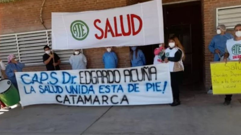 Reclamo de trabajadores de Salud