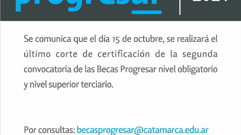Certificación de Becas Progresar