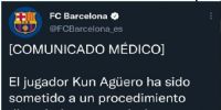 COMUNICADO del FC Barcelona, sobre la salud de 