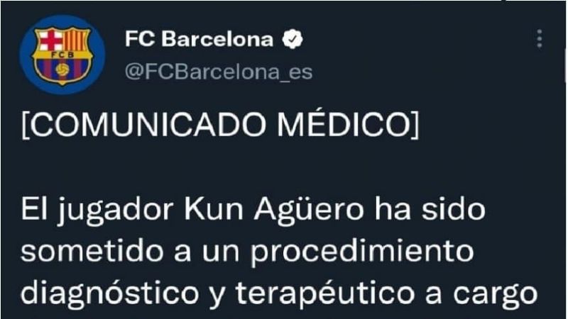 El “Kun” Agüero estará tres meses sin jugar