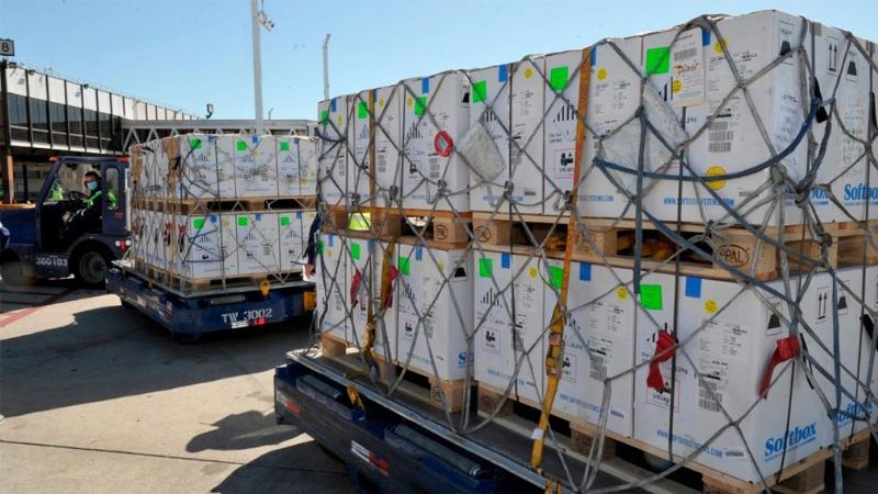 Llegaron casi 900 mil dosis de vacunas Pfizer y en una semana sumaron 2,4 millones