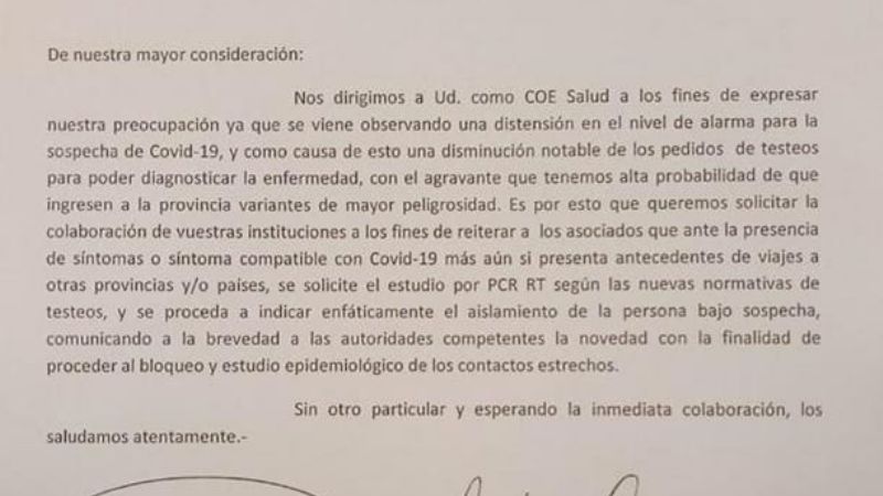 El Colegio Médico pide "no bajar los brazos" ante la pandemia