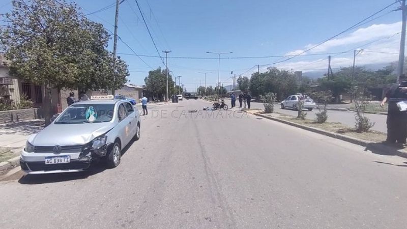 El SAME atendió a motociclista lesionado