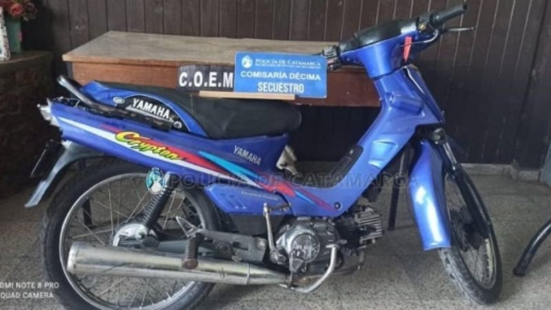 Circulaba en una moto robada