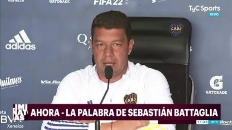 En Boca hay que explicarlo todo; Battaglia habló, pero no quiso preguntas